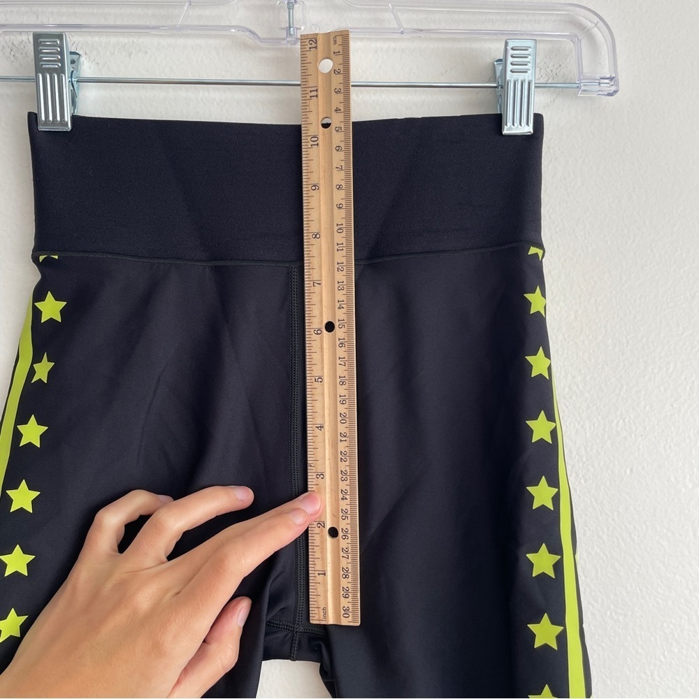 Ultracor Barrys Neon Stars Flash Nero High Rise Biker Shorts Bike Cycling Yoga - Picture 9 of 11